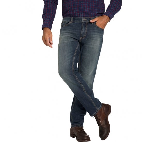 JP1880 Jeans Straight Fit Super Stretch Denim Used Blue - Džíny & kalhoty - Džíny a Kalhoty - W40-W70