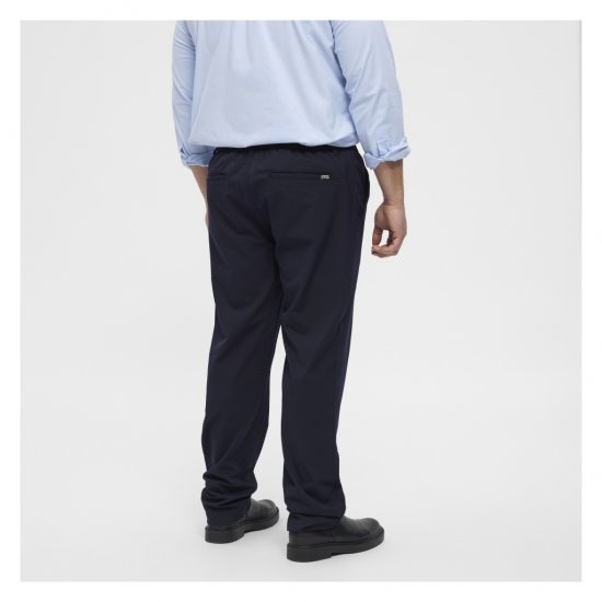 North Latitude Dress Pants Elastic Waist Navy Blue - Kalhoty - Pánské Kalhoty Nadměrné Velikosti