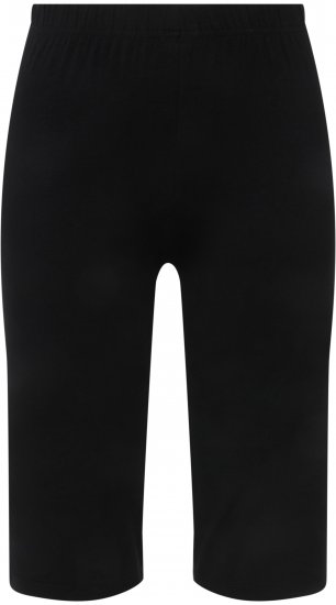 Ulla Popken Stretch Knit Bike Shorts Black - Džíny & Kalhoty ve Velkých Velikostech – Plus Size - 