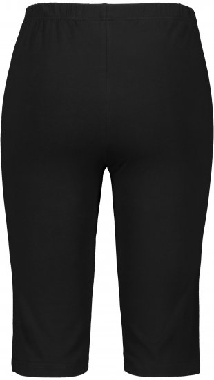 Ulla Popken Stretch Knit Bike Shorts Black - Džíny & Kalhoty ve Velkých Velikostech – Plus Size - 
