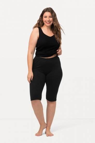 Ulla Popken Stretch Knit Bike Shorts Black - Ulla Popken - Ulla Popken plus size oblečení