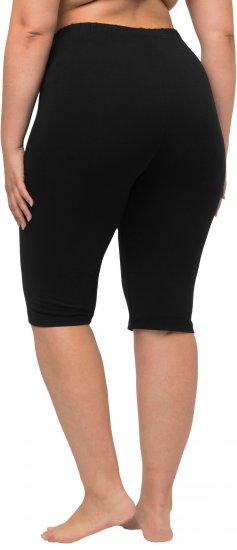 Ulla Popken Stretch Knit Bike Shorts Black - Džíny & Kalhoty ve Velkých Velikostech – Plus Size - 
