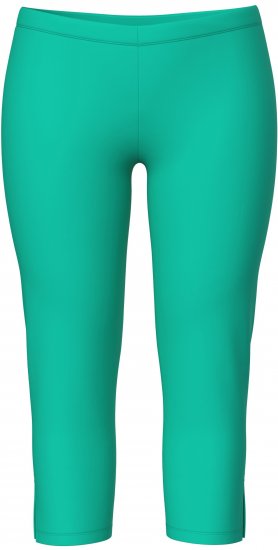 Ulla Popken Basic Stretch Knit Capris Green - Džíny & Kalhoty ve Velkých Velikostech – Plus Size - 