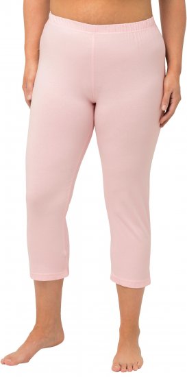 Ulla Popken Basic Stretch Knit Capris Pink - Džíny & Kalhoty ve Velkých Velikostech – Plus Size - 