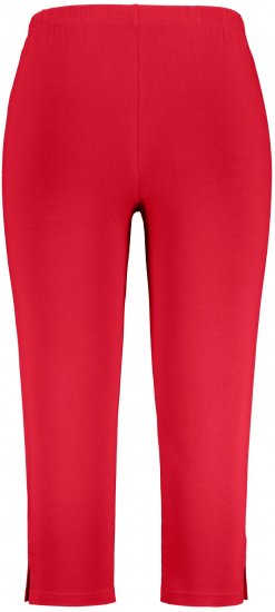 Ulla Popken Basic Stretch Knit Capris Red - Džíny & Kalhoty ve Velkých Velikostech – Plus Size - 