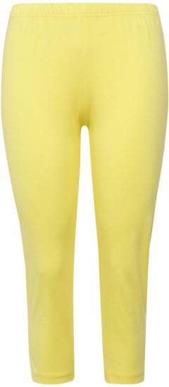 Ulla Popken Basic Stretch Knit Capris Yellow - Džíny & Kalhoty ve Velkých Velikostech – Plus Size - 