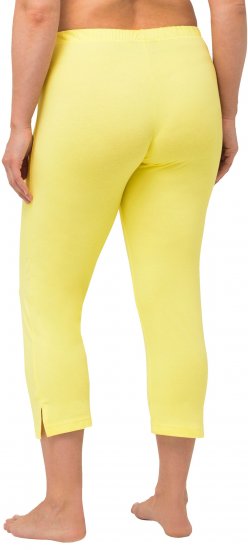 Ulla Popken Basic Stretch Knit Capris Yellow - Džíny & Kalhoty ve Velkých Velikostech – Plus Size - 