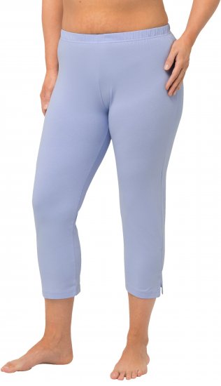 Ulla Popken Basic Stretch Knit Capris Blue - Džíny & Kalhoty ve Velkých Velikostech – Plus Size - 