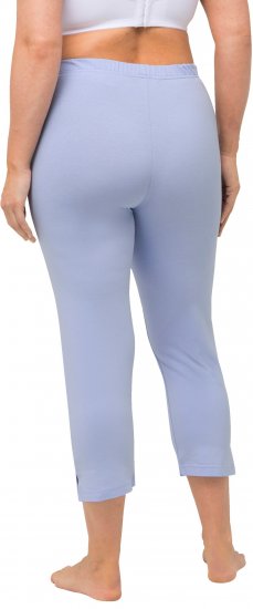 Ulla Popken Basic Stretch Knit Capris Blue - Džíny & Kalhoty ve Velkých Velikostech – Plus Size - 