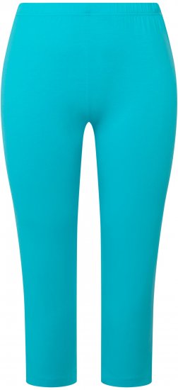 Ulla Popken Basic Stretch Knit Capris Blue - Džíny & Kalhoty ve Velkých Velikostech – Plus Size - 