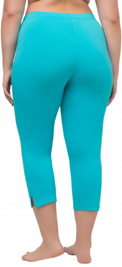 Ulla Popken Basic Stretch Knit Capris Blue - Džíny & Kalhoty ve Velkých Velikostech – Plus Size - 