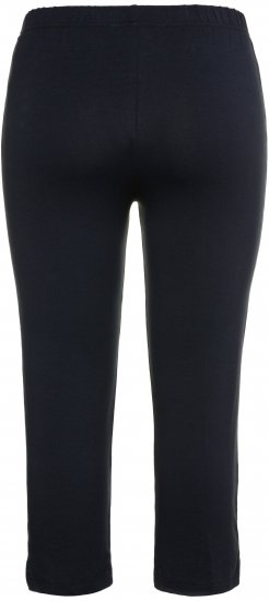 Ulla Popken Basic Stretch Knit Capris Navy - Džíny & Kalhoty ve Velkých Velikostech – Plus Size - 