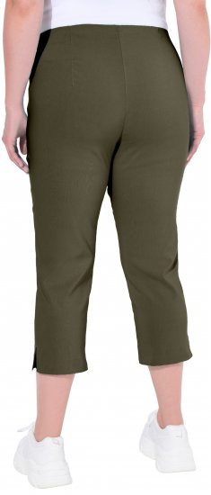 Ulla Popken Stretch Basic Bengaline Capri Pants Forest Forest Green - Džíny & Kalhoty ve Velkých Velikostech – Plus Size - 