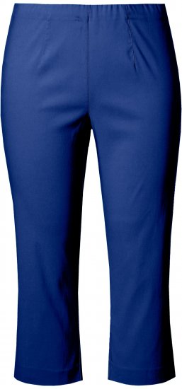 Ulla Popken Stretch Basic Bengaline Capri Pants Blue - Džíny & Kalhoty ve Velkých Velikostech – Plus Size - 