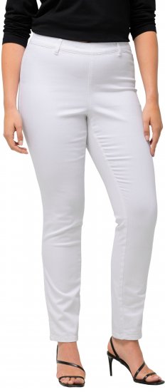 Ulla Popken Sienna Stretch Twill Jeggings Snow White - Džíny & Kalhoty ve Velkých Velikostech – Plus Size - 