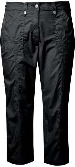 Ulla Popken Roll Tab Hem Stretch Cargo Pants Black - Džíny & Kalhoty ve Velkých Velikostech – Plus Size - 