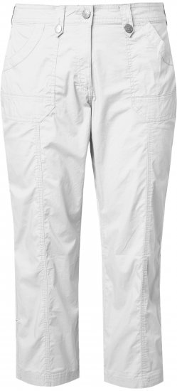Ulla Popken Roll Tab Hem Stretch Cargo Pants White - Džíny & Kalhoty ve Velkých Velikostech – Plus Size - 