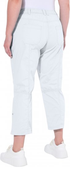 Ulla Popken Roll Tab Hem Stretch Cargo Pants White - Džíny & Kalhoty ve Velkých Velikostech – Plus Size - 