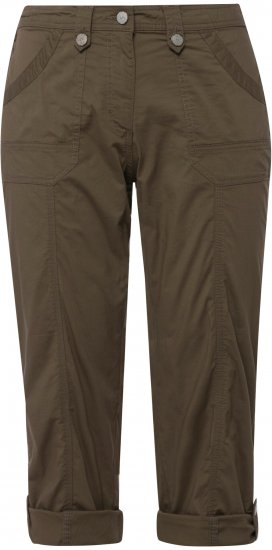Ulla Popken Roll Tab Hem Stretch Cargo Pants Green - Džíny & Kalhoty ve Velkých Velikostech – Plus Size - 