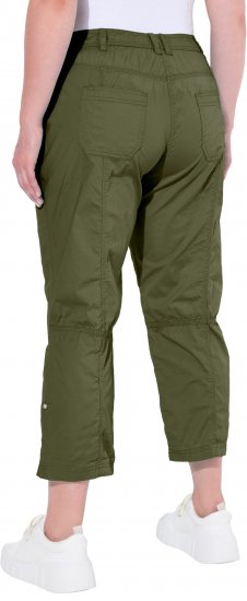 Ulla Popken Roll Tab Hem Stretch Cargo Pants Green - Džíny & Kalhoty ve Velkých Velikostech – Plus Size - 