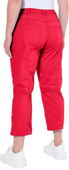 Ulla Popken Roll Tab Hem Stretch Cargo Pants Red - Džíny & Kalhoty ve Velkých Velikostech – Plus Size - 
