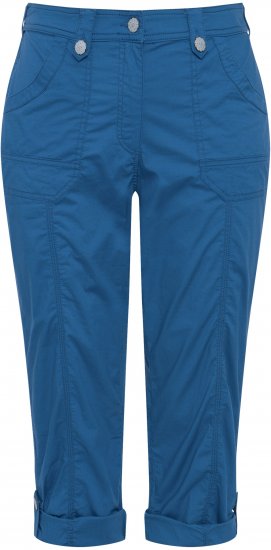 Ulla Popken Roll Tab Hem Stretch Cargo Pants Blue - Džíny & Kalhoty ve Velkých Velikostech – Plus Size - 