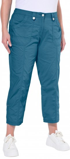 Ulla Popken Roll Tab Hem Stretch Cargo Pants Blue - Džíny & Kalhoty ve Velkých Velikostech – Plus Size - 