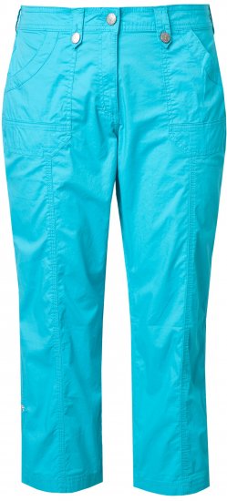 Ulla Popken Roll Tab Hem Stretch Cargo Pants Deep Aqua - Džíny & Kalhoty ve Velkých Velikostech – Plus Size - 