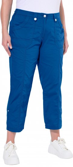 Ulla Popken Roll Tab Hem Stretch Cargo Pants Blue - Džíny & Kalhoty ve Velkých Velikostech – Plus Size - 