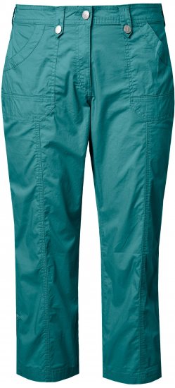 Ulla Popken Roll Tab Hem Stretch Cargo Pants Teal - Džíny & Kalhoty ve Velkých Velikostech – Plus Size - 