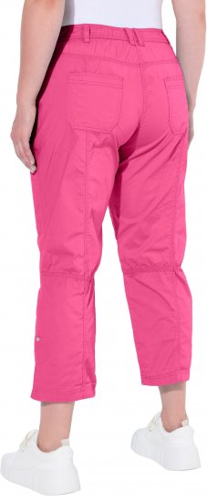 Ulla Popken Roll Tab Hem Stretch Cargo Pants Pink - Džíny & Kalhoty ve Velkých Velikostech – Plus Size - 