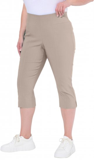 Ulla Popken Bengaline Elastic Waist Stretch Capri Pants Orange - Džíny & Kalhoty ve Velkých Velikostech – Plus Size - 