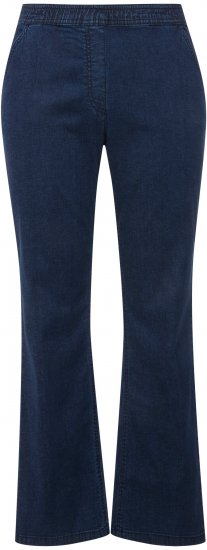 Ulla Popken Straight Leg Elastic Waist Mandy Fit Stretch Jeans Denim Blue - Džíny & Kalhoty ve Velkých Velikostech – Plus Size - 