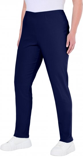 Ulla Popken Bengaline Slim Leg Sienna Fit Elastic Waist Pants Blue - Džíny & Kalhoty ve Velkých Velikostech – Plus Size - 