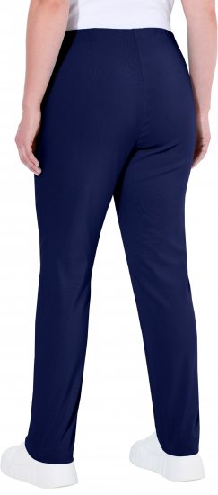 Ulla Popken Bengaline Slim Leg Sienna Fit Elastic Waist Pants Blue - Džíny & Kalhoty ve Velkých Velikostech – Plus Size - 