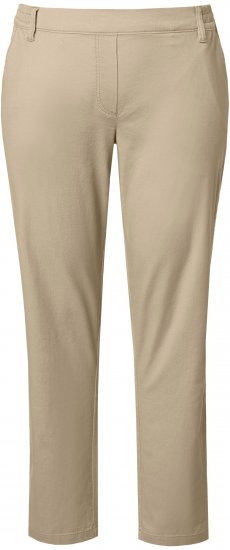 Ulla Popken Chino Elastic Waist Stretch Cotton Pants Brown - Džíny & Kalhoty ve Velkých Velikostech – Plus Size - 
