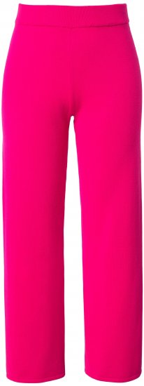 Ulla Popken Fine Sweater Knit Wide Leg Pants Red - Džíny & Kalhoty ve Velkých Velikostech – Plus Size - 