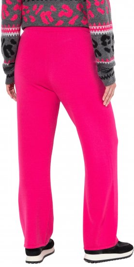Ulla Popken Fine Sweater Knit Wide Leg Pants Red - Džíny & Kalhoty ve Velkých Velikostech – Plus Size - 