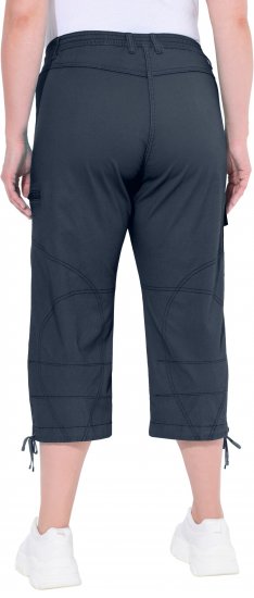 Ulla Popken Stretch Cotton Cargo Crop Pants Navy - Džíny & Kalhoty ve Velkých Velikostech – Plus Size - 
