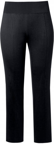 Ulla Popken Slim Leg Sienna Fit Ponte Stretch Knit Pants Black - Džíny & Kalhoty ve Velkých Velikostech – Plus Size - 