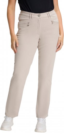 Ulla Popken Summer Pants Mony Beige - Džíny & Kalhoty ve Velkých Velikostech – Plus Size - 