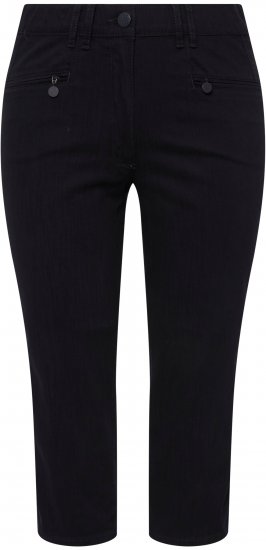 Ulla Popken Mony Stretch Capri Pants Navy - Džíny & Kalhoty ve Velkých Velikostech – Plus Size - 