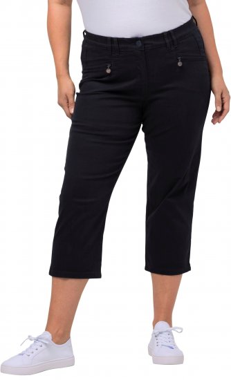 Ulla Popken Mony Stretch Capri Pants Navy - Džíny & Kalhoty ve Velkých Velikostech – Plus Size - 