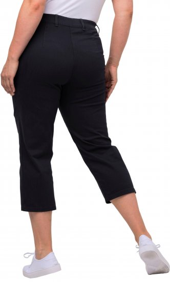 Ulla Popken Mony Stretch Capri Pants Navy - Džíny & Kalhoty ve Velkých Velikostech – Plus Size - 