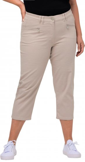 Ulla Popken Mony Stretch Capri Pants Orange - Džíny & Kalhoty ve Velkých Velikostech – Plus Size - 