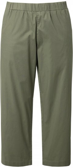 Ulla Popken Wide Leg Ruby Fit Stretch Chino Pants Green - Džíny & Kalhoty ve Velkých Velikostech – Plus Size - 