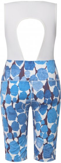Ulla Popken Abstract Print Padded Cycling Shorts With Suspenders White - Džíny & Kalhoty ve Velkých Velikostech – Plus Size - 