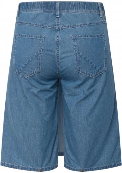 Ulla Popken Denim Wrap Look Skort Blue Denim - Džíny & Kalhoty ve Velkých Velikostech – Plus Size - 