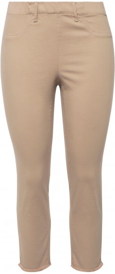 Ulla Popken Stretch Blend Bengaline Pants Dark Putty - Džíny & Kalhoty ve Velkých Velikostech – Plus Size - 