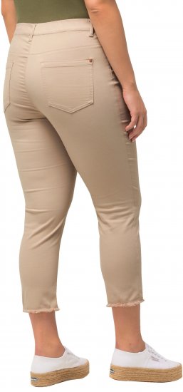 Ulla Popken Stretch Blend Bengaline Pants Dark Putty - Džíny & Kalhoty ve Velkých Velikostech – Plus Size - 